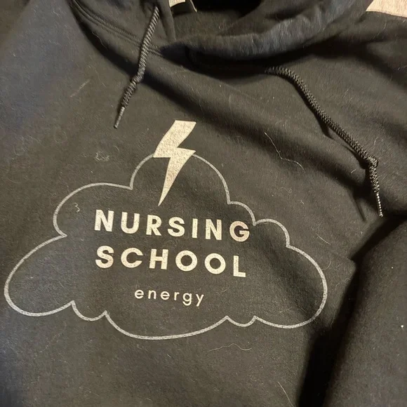 Black. Nursing School Humor Hoodie - Picture 2 of 3